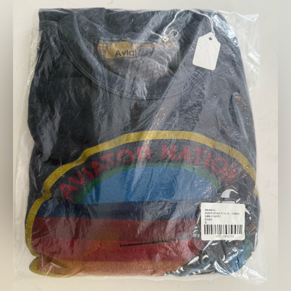 AVIATOR NATION Crew Sweatshirt in Charcoal “VAIL, CO” NWT ~ Size S - Picture 4 of 9